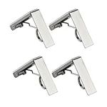 ZoomSky 4pcs Tablecloth Clips, Picnic Table Cloth Holder Stainless Steel Table Cover Clamps Silver Tablecloth Clamp Holders for Home Kitchen Picnics Garden Wedding Party