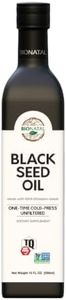BioNatal Ethiopian Black Seed Oil – Cold Pressed Nigella Sativa Producing Black Cumin Seed Oil, Unrefined & Non-Filtered, High TQ Up to 4.64% – Supports Immune System, Digestion & Joints 16oz Glass