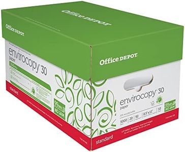 Office Depot EnviroCopy 30 Paper, 8 1/2in x 11in, 20 Lb, 30% Recycled, FSC Certified, 500 Sheets Per Ream, Case Of 10 Reams, 651001OD