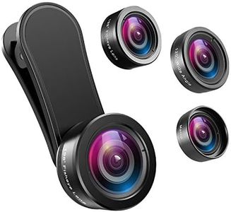 Criacr Phone Camera Lens, 198°Fisheye Lens, 120° Super Wide Angle Lens, 20X Macro Lens, for TIK Tok, Vlog Video, Clip on Phone Lens for iPhone 12 12 Pro, 11, XS, XR 8 7 Plus 7, Samsung, Smartphones