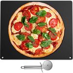 VEVOR Steel Pizza Stone, 16.1" x 14.2" x 0.4, A36 Steel Baking Steel Pizza Stone for Oven and Grill, Large Size Steel Pizza Pan with 20x Higher Conductivity for Pizza and Bread Baking Indoor & Outdoor