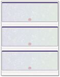 3 Blank Checks Per Page, Laser 8-1/2" x 11" (Letter Size) Prismatic Green & Blue Color, 100 Sheets (300 Checks)