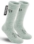 Juclise Alpaca Wool Heavyweight Thermal Boot Socks Hunting Hiking Working Thick Cold Weather Cushioned, Forest Blend, Medium