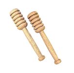 Right Products 5 Inch Long Handcrafted Wooden Honey Dipper Stick - Pack of 2