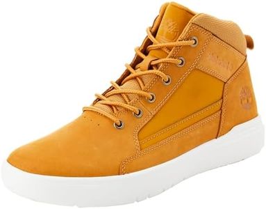 Timberland Men's Allston Mid Lace Up Sneaker, Wheat Nubuck, 10