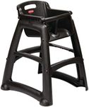 Rubbermaid Commercial Products Sturdy High-Chair for Child/Baby/Toddler, Unassembled, Black (FG781408BLA)