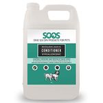 Soos Pets Pet Conditioner Natural Dead Sea Hypoallergenic Revitalizing Leave-in Deeply Absorbing with Vitamins Essential Oils Natural Elements for Dogs and Cats - 1x Pet Conditioner (4L / 1.32 gal)