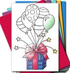Adult Coloring Greeting Cards for Birthday, Anniversary and Every Occasions | Set of 10 Cards to Color and Send | Envelopes Included | Art Eclect Set A/Rainbow