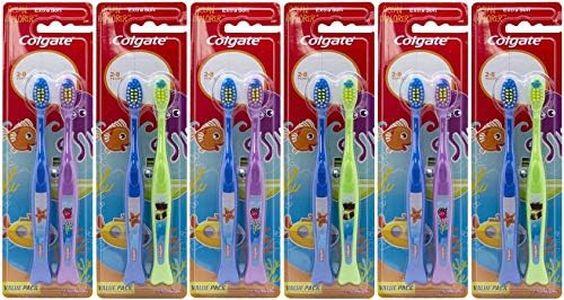 Colgate Ocean Explorer Extra Soft Kids Toothbrush, 2 Count (Pack of 6) Total 12 Toothbrushes