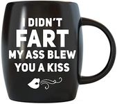 MUG A DAY 16oz Funny Dad Mugs for Fathers Day I Didn't Fart My Ass Blew You Kiss Christmas Birthday Novelty Gag Gifts Idea for World's Best Brother Uncle Grandpa Boyfriend Coffee Mug Tea Cup