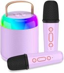 Tipao Karaoke Machine for Kids with 2 Microphones, Portable Kids Karaoke Machines for Girls with LED Party Lights,Girls Toys Birthday Gifts for Kids Age 14-18(Purple 2 Mic)