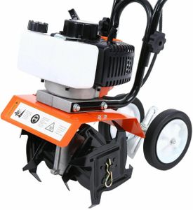 DEALOURUS 52cc Petrol Garden Tiller – 3HP 2-Stroke Soil Cultivator