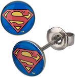 Superman Steel Stud Earrings