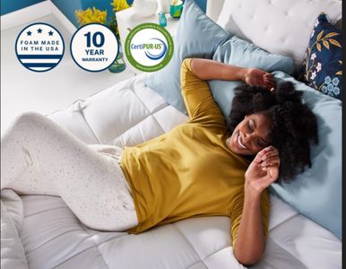 Sleep Innovations 4" King Mattress Topper – Memory Foam