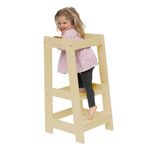 Stepup Baby Learning Tower Toddler Step High Chair | Montessori Inspired | Step Stool for Kids | Adjustable for 18 Month - 5 Years | Designed for Safety (Natural)