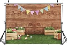 WOLADA 7X5ft Easter Wood Wall Backd