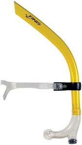 FINIS Original Swimmer’s Snorkel - Center-Mount Design - for Swim Training - Adjustable Fit - Purge Valve - Yellow - Adult