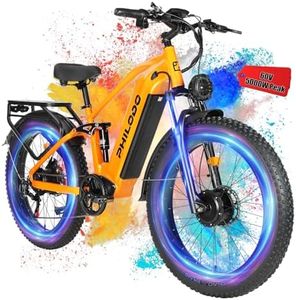 ADVENCO Falcon 5000W Peak Dual Motor Electric Bike for Adults – 60V 32Ah Battery, 45 Top Speed, Full Suspension, 26"x4" Fat Tire All-Terrain E-Bike for Snow, Sand, and Mountain Trails