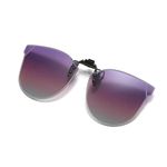 YAMEIZE Polarized Clip-on Sunglasses - Rimless Flip Up Glasses UV Protection Cat Eye Sunglasses for Women Men Driving Fishing