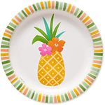 American Greetings Tropical Luau Party Supplies for BBQs and All Summer Parties, Dessert Plates (36-Count)