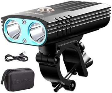 Soonfire FD39 faro per bici’faretto luce per bici ricaricabile via USB Super Luminoso’2 * LED 2530 lumen con una portata effettiva di 177 M’impermeabile’semplice montaggio e smontaggio