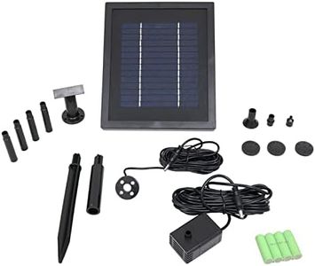 Sunnydaze 65 GPH Solar Pump and Panel Kit with Battery Pack and LED Light - Pool, Pond and Fountain Pump - 47-Inch Lift