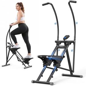 MERACH Stair Stepper, Hands & Feet Synchronized Stair Climber, Stairmaster for Full-Body Workout at Home, Compact Vertical Climber with Extended & Adjustable Pedals