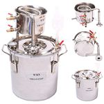 Fayelong DIY New 5 Gal 20 litres Home Alcohol Wine Moonshine Ethanol Still Spirits Stainless Boiler Water Brewing Distiller Kit