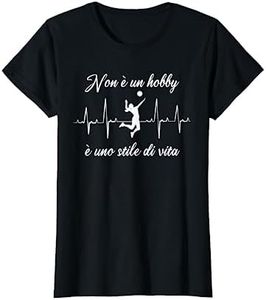 Pallavolo Disegno Regalo L'amore Volley Battito Cardiaco Maglietta