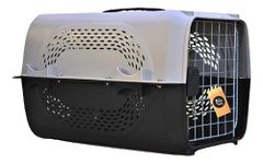 The Pets Company Heavy Duty Plastic Crate Portable Pet Travel Carrier Cage & Kennel House for Birds, Parrots, Rabbits & Other Small Animals (19" X 13" X 12")