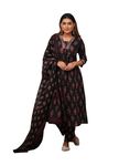 KLOSIA Women Printed A-Line Kurta and Pant Set With Dupatta | Kurta Set | Ethnic Set | Dupatta Set | Ethnic Set | Kurta Pant | (XX-Large)