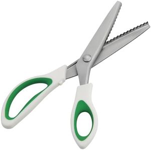 Fri4Free Pinking Shears, 9" Zig Zag Craft Scissors Decorative Edge, Pinking Shears Scissors for Fabric Cutting, Professional Dressmaking Sharp Fabric Sewing Scissors, Comfort Grips Scrapbook Scissors