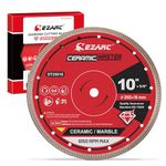 EZARC 10 Inch Super Thin Diamond Saw Blade, 10" Diamond Saw Blades for Angle Grinder, Smooth Cutting for Porcelain Ceramic Granite Marble-5/8 Arbor (1-Pack)