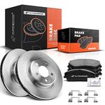 A-Premium 11.77 inch(299 mm) Front Vented Disc Brake Rotors + Ceramic Pads Kit Compatible with Select Ford, Lincoln, Mazda and Mercury Models - Fusion 2006-2012, MKZ, Zephyr, 6, Milan, 6-PC Set