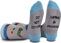 xipixiao Do Not Disturb I'm Gaming Socks, Gaming Sock Funny Novelty Great Gift for Teen Boys Mens Gamer Kids Sons Husbands Boyfriends