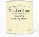 Tried & True Danish Oil – Quart – All Natural, All Purpose Finish for Wood, Metal, Food Safe, Solvent Free, VOC Free, Non Toxic Wood Finish, Polymerized Linseed Oil, Stand Oil