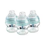 Tommee Tippee Advanced Anti-Colic Baby Bottle, 150 ml, Slow-Flow Breast-Like Teat for a Natural Latch, Triple-Vented Anti-Colic Wand, Pack of 3