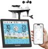 Raddy WF-120P Professional Wi-Fi Weather Station with App Control, 10″ HTN Color Display, Indoor/Outdoor Temp & Humidity, UV & Light Index, PM2.5 AQI, 5-Day Forecast, 7-in-1 Outdoor Sensor for Farm