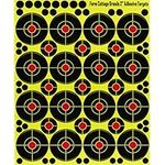 400 targets ! Pack of 25 sheets of 2" "Stick & Splatter" adhesive splatterburst Shoot-N-C Shooting Targets, where you hit turns bright yellow. For rifles, air rifles, air pistols, AirSoft, BB guns