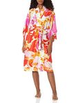 Natori Women's Robe Length 42", White/Multi, XS