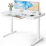 Marsail Glass Standing Desk with Dr