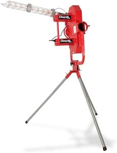 Heater Sports Deuce 75 MPH Adjustable Baseball Pitching Machine with Automatic Ball Feeder - Delivers Fastballs & Curveballs, Suitable for All Ages | Compatible with Pitching Machine & Real Baseballs