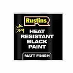 Rustins HRMB250 Quick Dry BlackPaint, Heat Resistant Black Paint 250ml