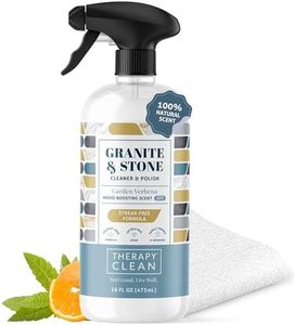 Therapy Granite Countertop Cleaner and Polish with Microfiber Cloth - Daily Granite Cleaner for Stone, Marble Cleaner, Stone Cleaner, Soapstone, Quartz, Quartzite & Slate