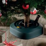 Just for Christmas Heavy Duty Christmas Tree Holder Stand with 3.2L Large Water Tank 2.5m Real Xmas Tree Stand with Foot Pedal Operated Large Christmas Tree Stand for Real Christmas Tree Easy Set Up