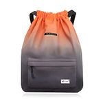 Risefit Waterproof Drawstring Bags, Printed Gym Sackpacks Bags Sports Backpacks for Shopping Swimming Yoga for Men Women Girls Students