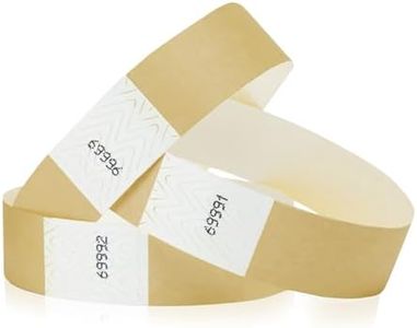 200 WristCo Tyvek Metallic Gold Wristbands for Events – Tamper-Proof Design Prevents Reuse – Premium-Grade Bracelets for Hospital & Medical ID, Party, Concert Entry, VIP Identification