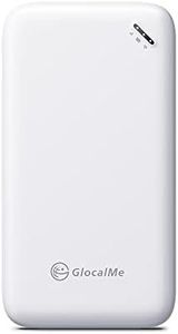 GlocalMe UPP 4G mobile WiFi router, available in over 140 countries, no SIM card required, no roaming fees, MIFI with 1GB global and 8GB EU data, international hotspot (White)