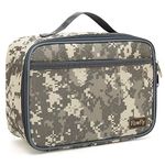 FlowFly Kids Lunch Box Insulated Soft Bag Mini Cooler Back to School Thermal Meal Tote Kit for Girls, Boys, Digital Camo