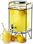 bar@drinkstuff Yorkshire Mason Jar Drinks Dispenser with Stand 8ltr Beverage Dispenser, Mason Jar Beverage Dispenser, Juice Dispenser, Cocktail Dispenser, Vintage Drinks Dispenser